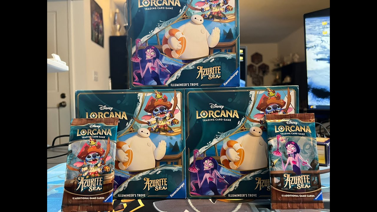 Lorcana Azurite Sea Triple Treasure Trove Opening!