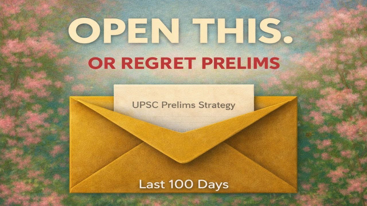 OPEN THIS If You Have 100 Days Left | UPSC Prelims Strategy That Actually works! | SuperKalam