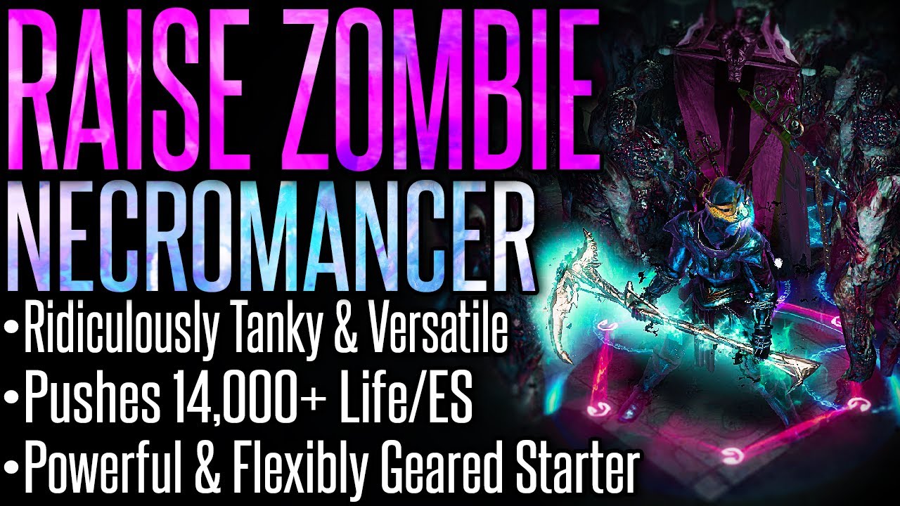 【Path of Exile - Outdated】Zombie Necromancer –Build Guide– Strong, Tanky Summoner | 14,000+ Life/ES!