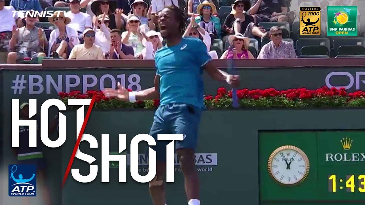 Hot Shot: Monfils Strikes Backhand Pass In Indian Wells 2018