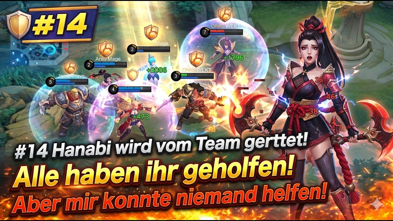 #14 [MLBB] Hanabi wird vom Team gerettet! Alle haben ihr geholfen! Aber mir konnte niemand helfen!