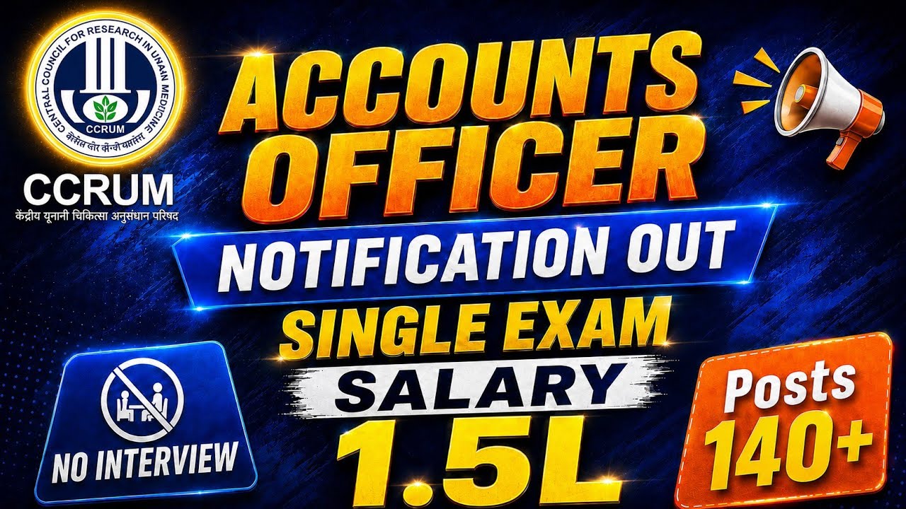 🚨CCRUM Recruitment 2026 | Single Exam | 🚫 No Interview 😱 1.5L Salary | 140+ Vacancy | 10th/12th Pass