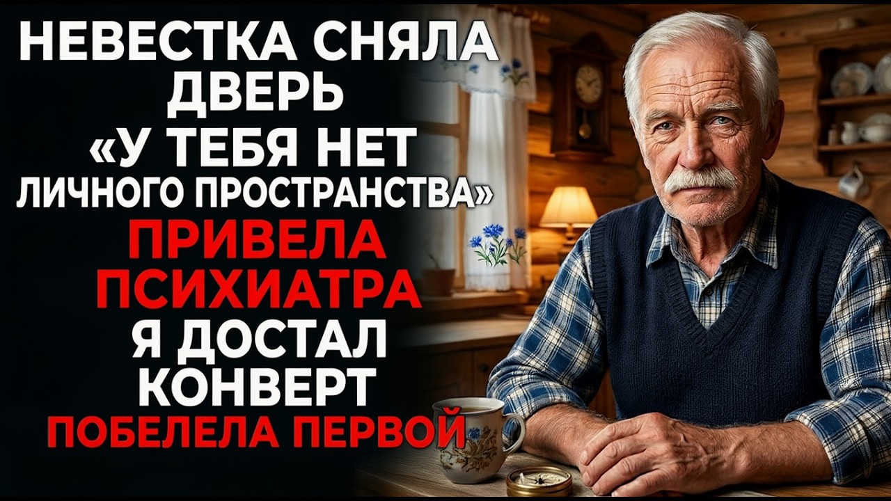 Невестка сняла дверь с моей спальни: «У тебя нет личного пространства». Я молча достал конверт жены.