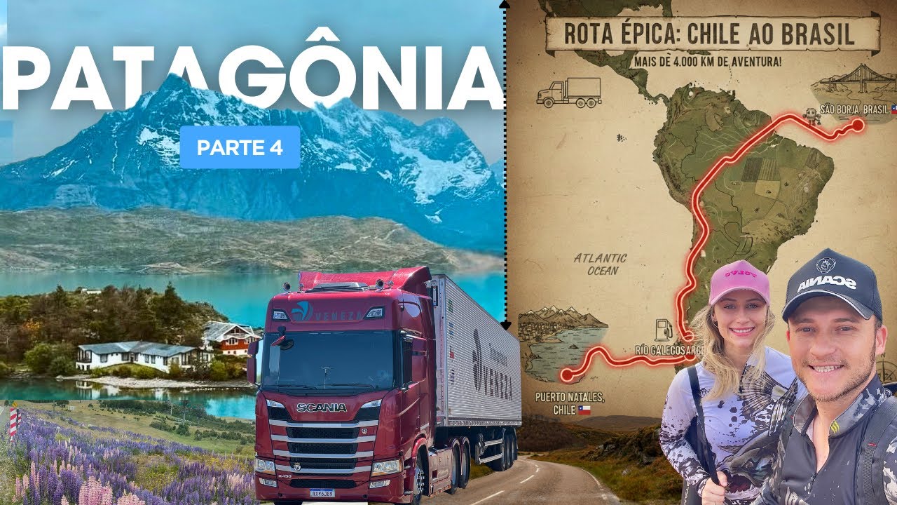 PARTE 4: Cruzamos o CONTINENTE de Caminhão | De Puerto Natales ao Brasil. Teve até robô?! 🚛🇨🇱🇺🇾🇧🇷