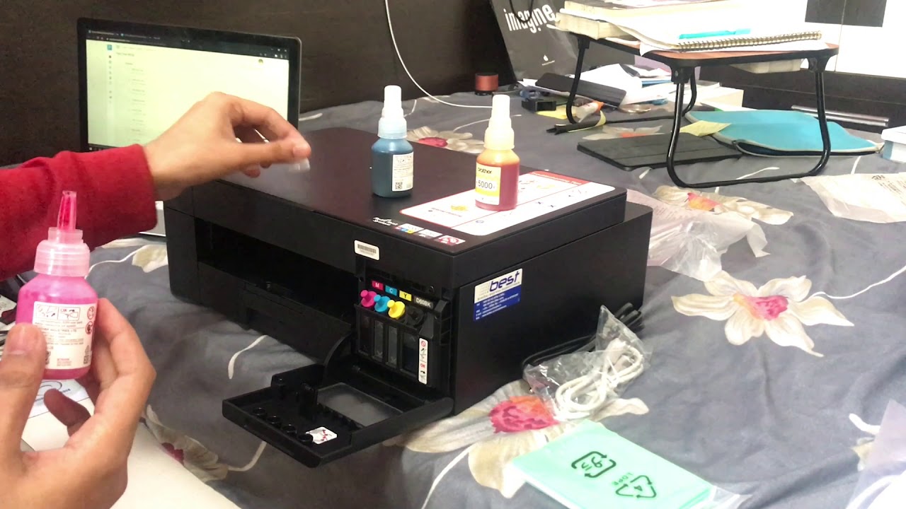 Brother DCP-T420w printer unboxing and setup / installation