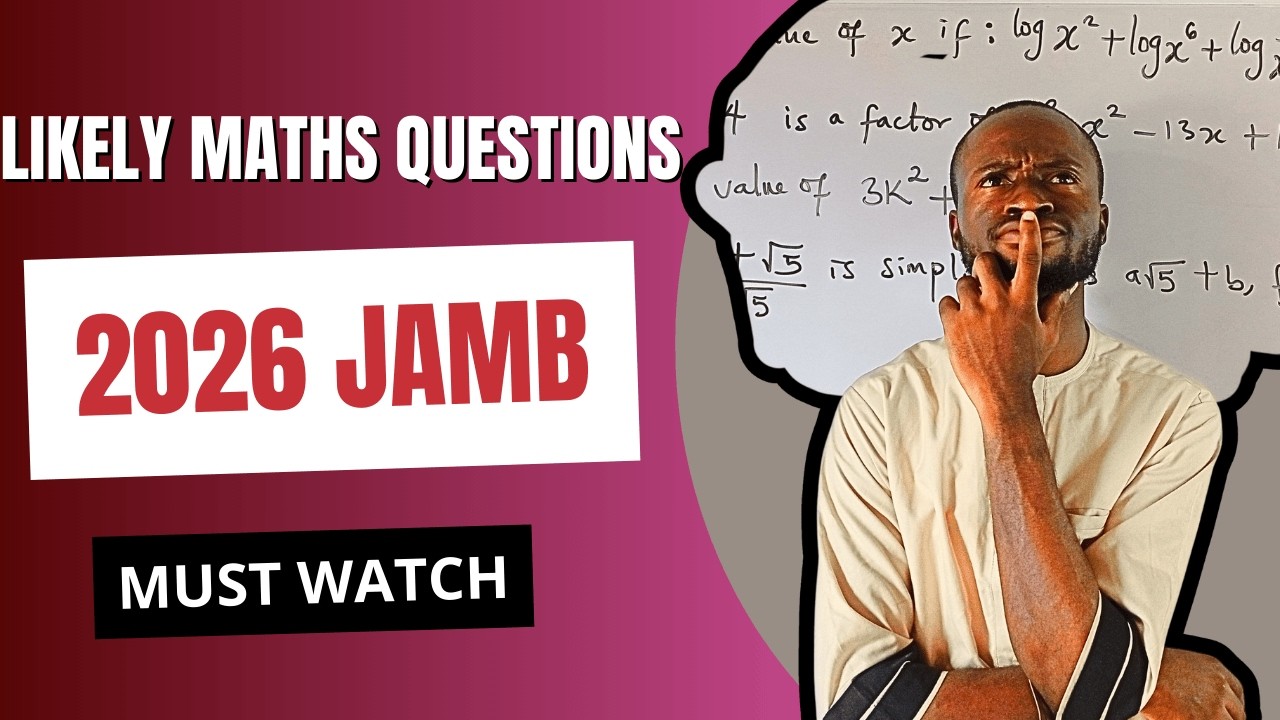 JAMB 2026 Mathematics: Likely Questions, Repeated Topics & Full Solutions || PART 1