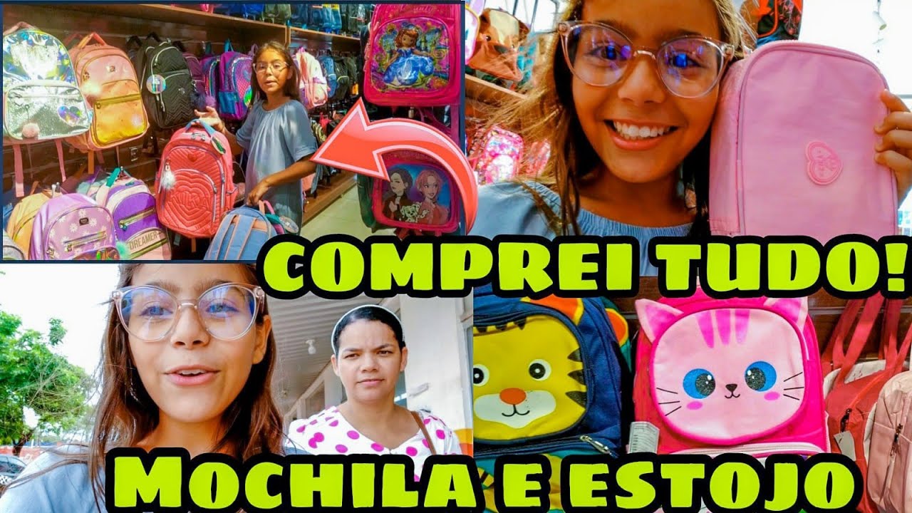 🎒COMPRANDO MOCHILAS E ESTOJO PARA MINHAS FILHAS|MATERIAL ESCOLAR 2023