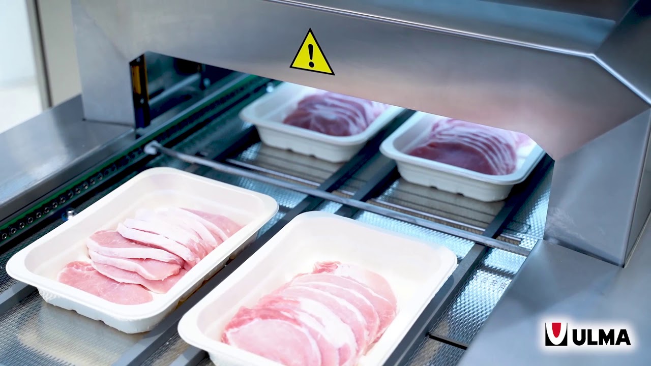 Meat fillets packaging in MAP with TSB 300 traysealer and celullose tray