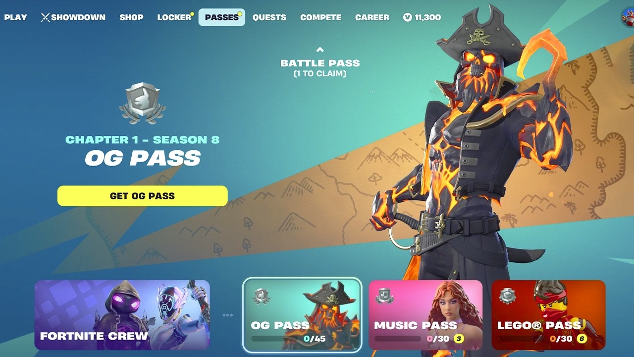 NEW Fortnite OG Season 8 OG Pass Full Showcase! (All Skins, Emotes & Level Rewards)