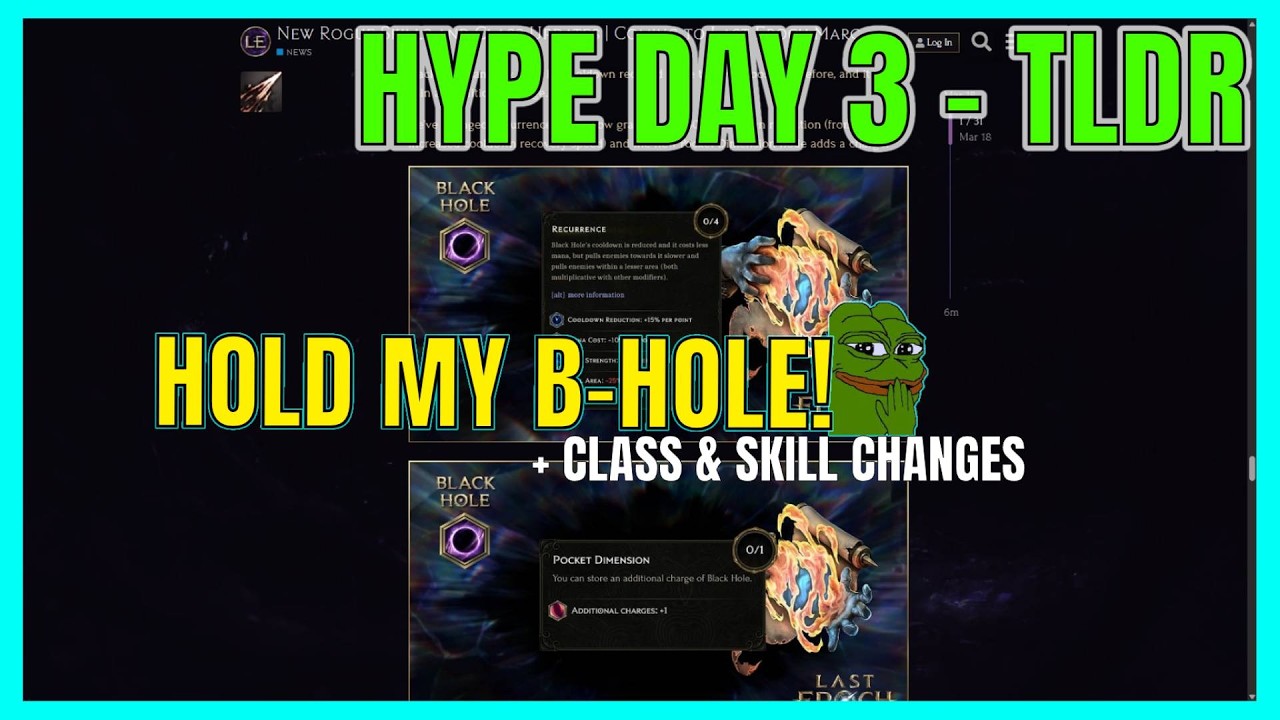 Tydzień Hype'u, dzień 3 &ndash; Meteoryt wyzwalający Mroźny Pazur? CO &ndash; Zmiany w klasach i umiejętności...