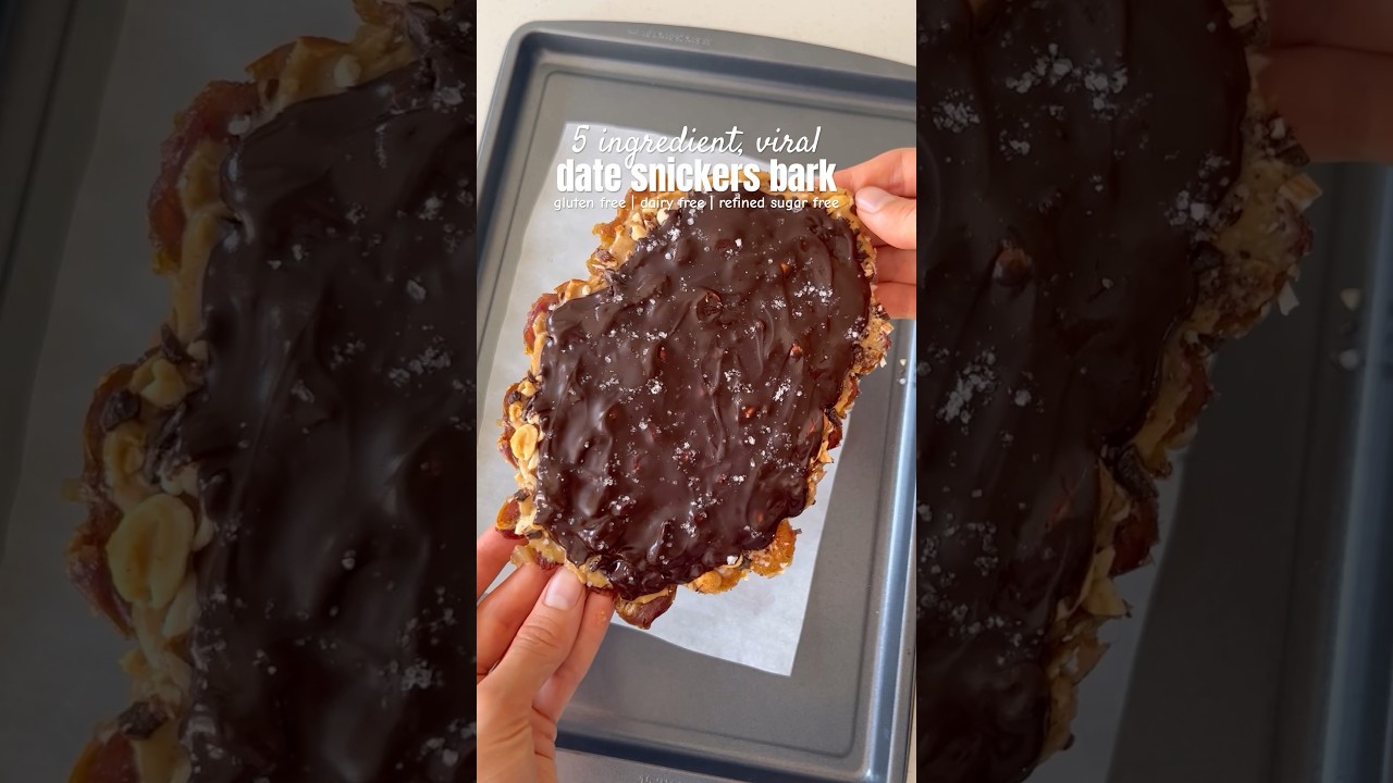 5 ingredient date snickers bark #shorts