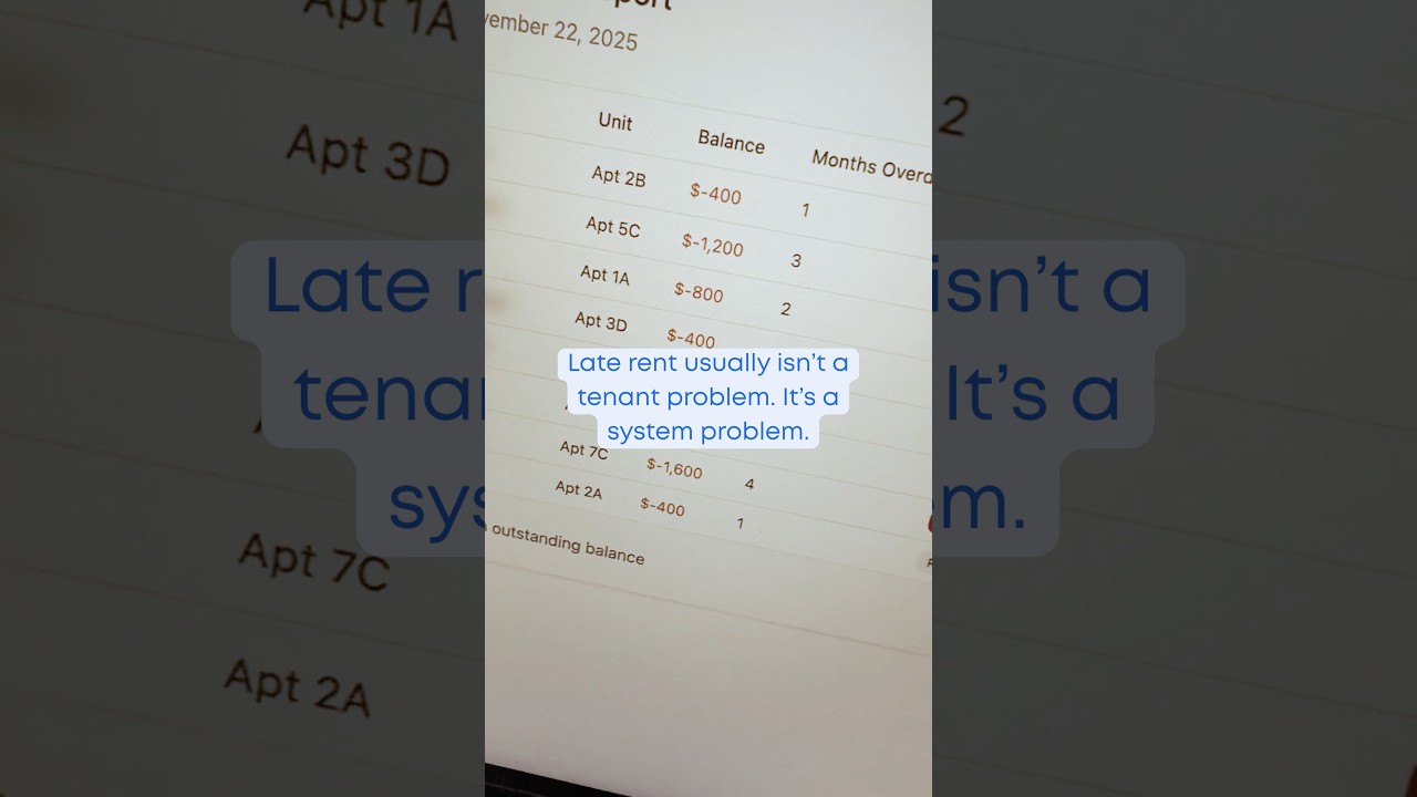 Late rent is a system failure. 