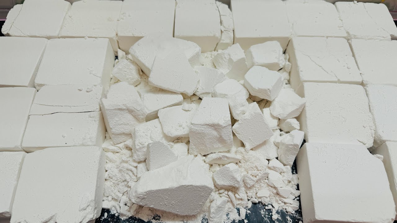 Fresh Gym Chalk  ASMR Crush | Crunchy Powdery Chalk Blocks