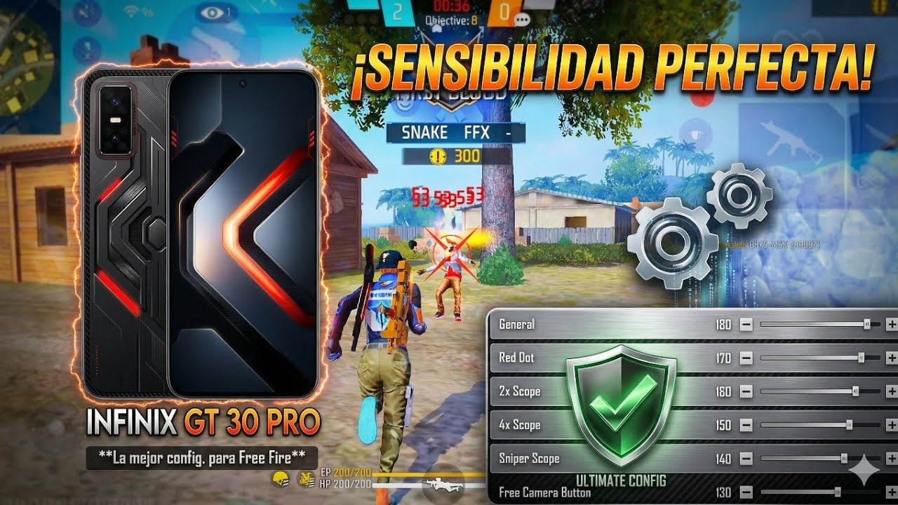 🔥SENSIBILIDAD FREE FIRE 2026 🎯 DPI + CONFIGURACIÓN PARA SUBIR MIRA EN INFINIX GT 30 PRO (ROJA)