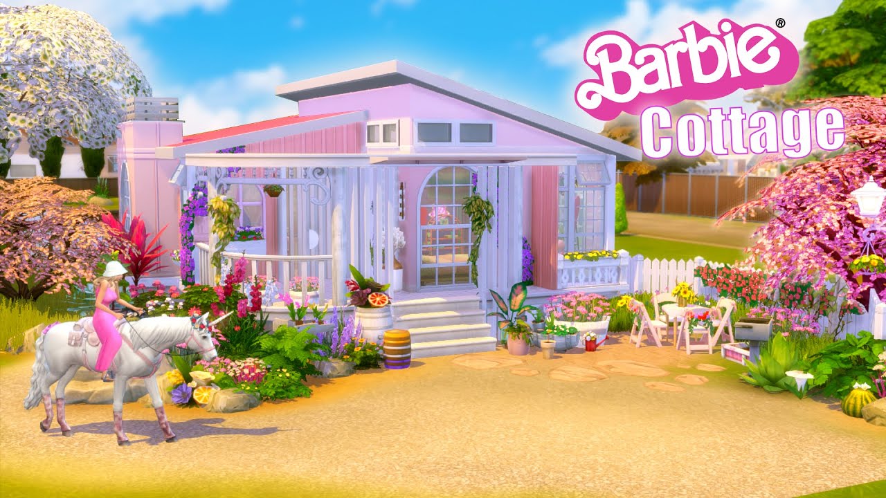 Sims 4 build  BARBIE HOUSE 💋 (COTTAGE) The Sims 4 Speed Build