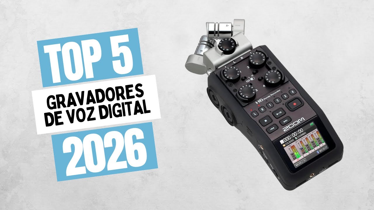 Os 5 MELHORES Gravadores de Voz Digitais em 2026 &ndash; Qual &eacute; o Melhor para Voc&ecirc;?