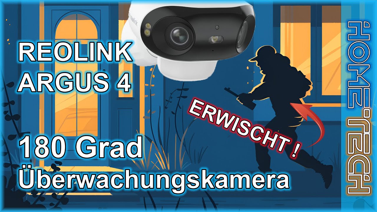 REOLINK ARGUS 4  -  4K Überwachungskamera mit 180 Grad  Sichtfeld #reolink
