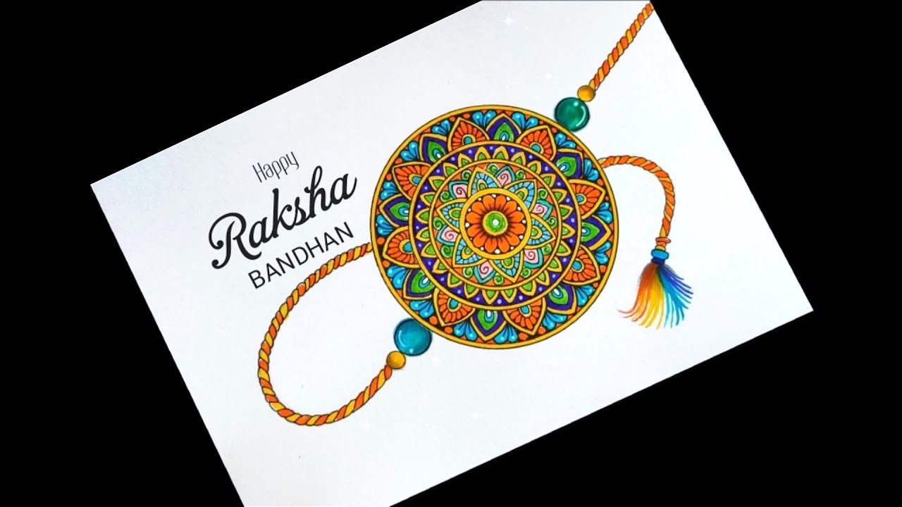Raksha Bandhan Mandala Art | Rakhi Drawing | How to draw Mandala Art | Raksha Bandhan Rakhi Drawing