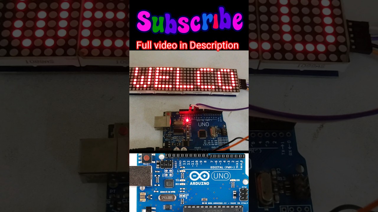 Scrolling Text LED Display, Dot Matrix Display With Arduino #ledmatrix #led_display #arduino #shorts