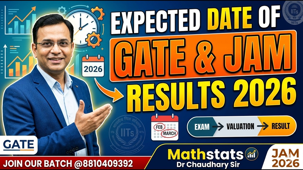 Expected Date of GATE & JAM Results 2026 || Dr Chaudhary Sir | Mathstats @8810409392