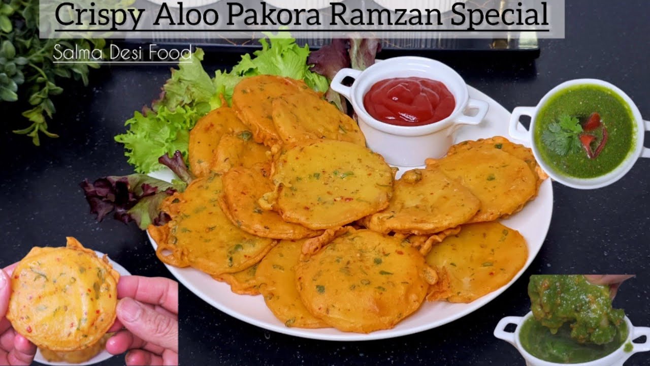 Crispy Aloo Pakora Recipe | Ramzan Special Iftar aloo Pakoda  | Salma Desi Food آلو پکوڑے
