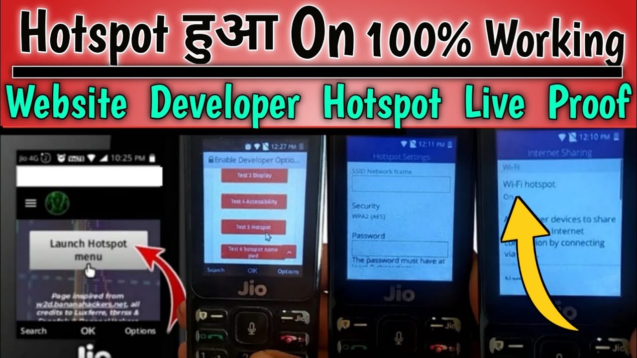 How to On Hotspot in Jiophone!Jiophone New Update Today!Jiophone New Update! Technical Mohit Shukla!