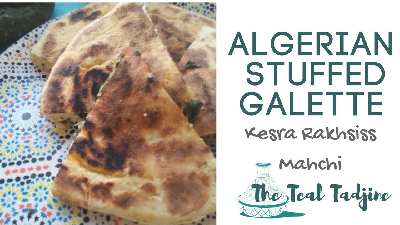 Algerian Stuffed Galette | Kesra Rakhsiss Mahchi, كسرى رخسيس محشي