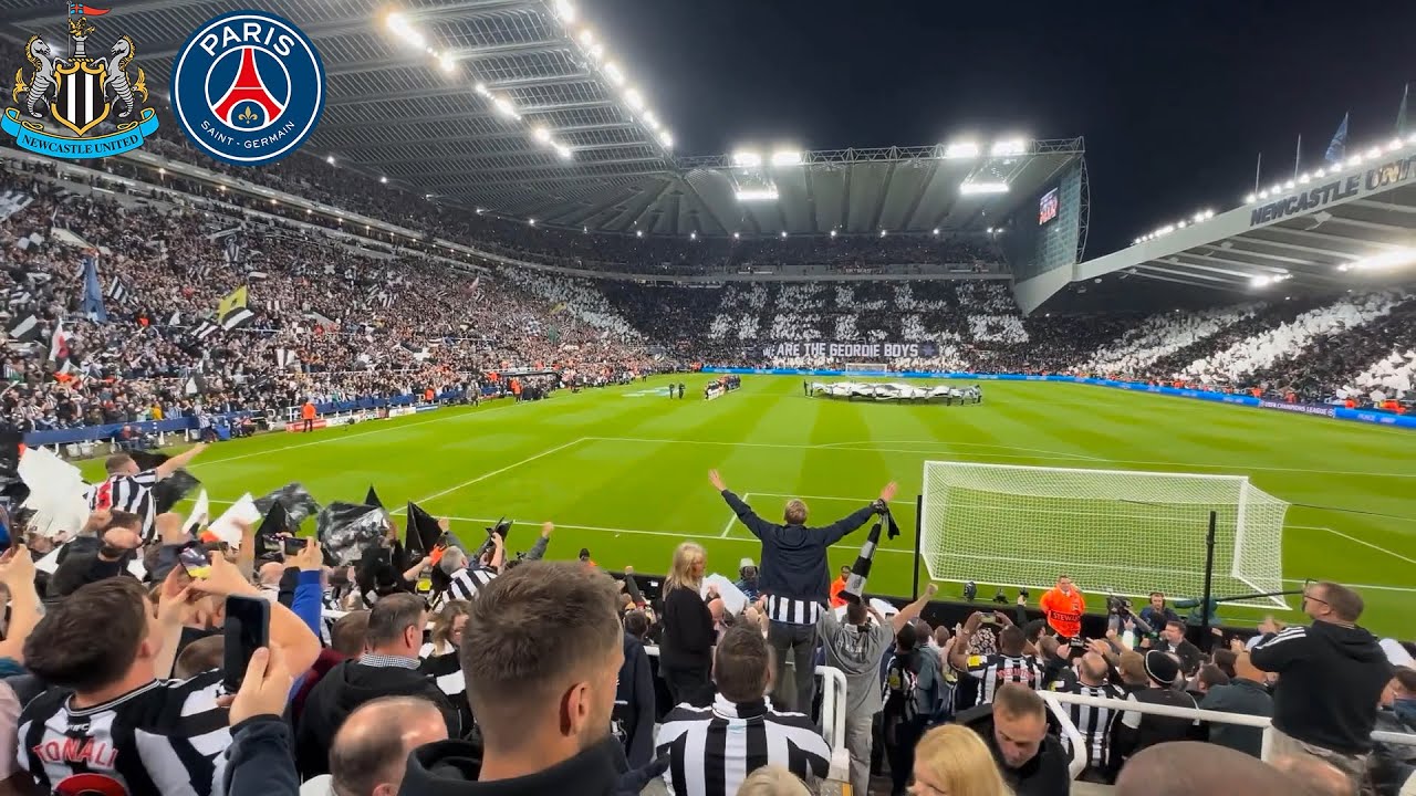 Newcastle United vs. PSG - Champions League Anthem & Atmosphere at St. James Park