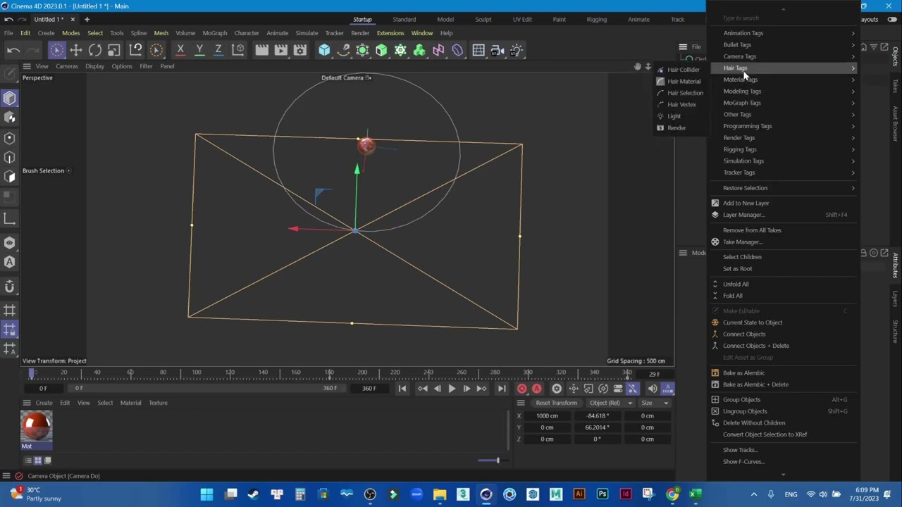 C4D 2023 Diễn hoạt camera cơ bản