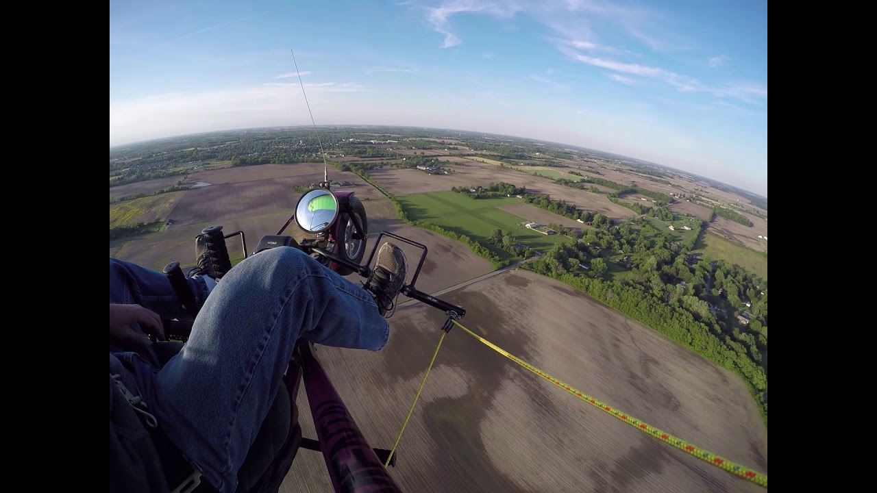 Powered Parachute Flight - Mount Comfort, Indiana 5-22-17