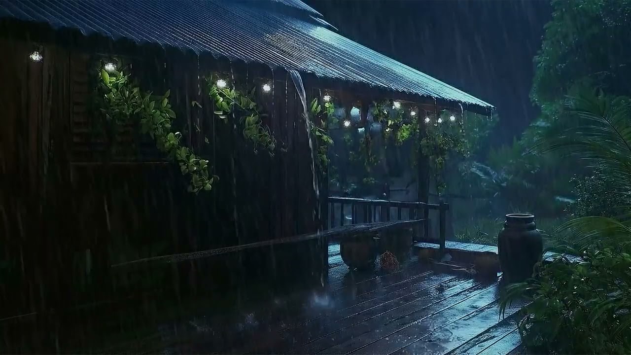 Beat Insomnia in 6 Minutes with Heavy Rain and Steady Thunder Sounds Rattled the Farmhouse at Night