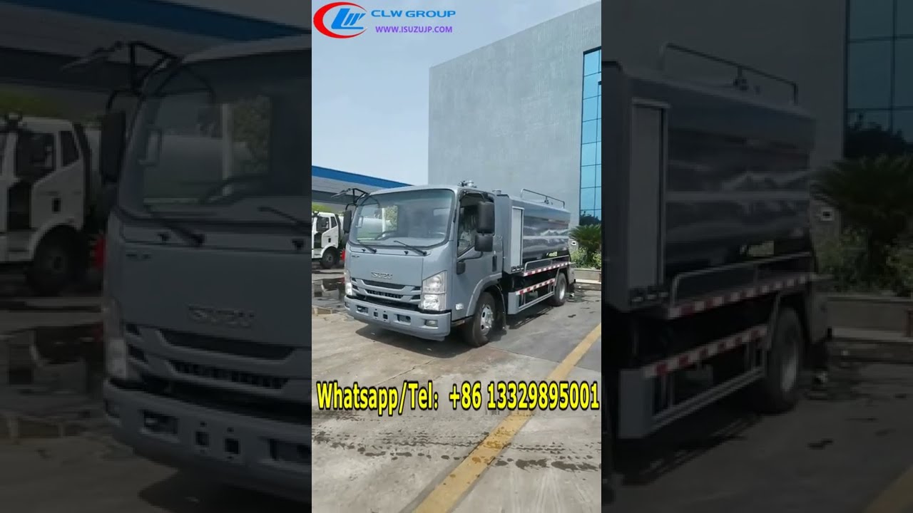 Isuzu ELF 5 ton combined sewage suction jetting truck