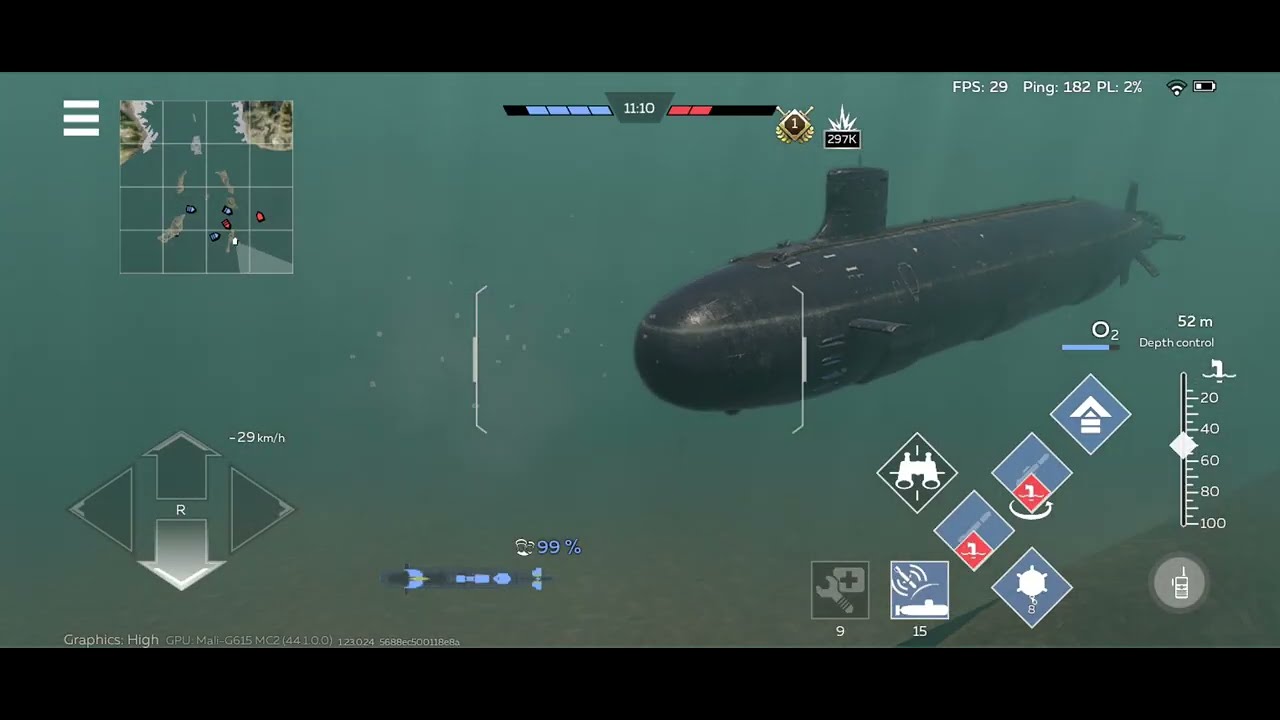 USS Seawolf's spicy action🌶️ (War Thunder Mobile)