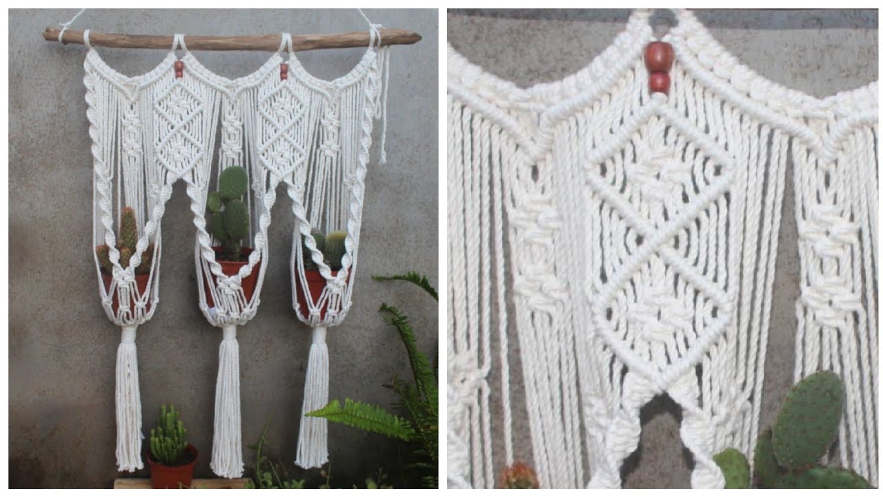 Day 26 - Macramé Plant Hanger 30 days Challenge #26 - DIY Tutorial for beginner by TNARTNCRAFTS