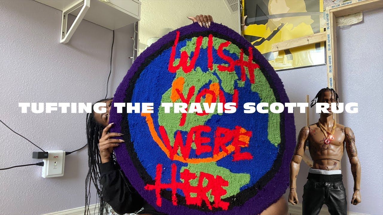 Tufting Travis Scott's "Wish You Were Here" Rug | Time Lapse