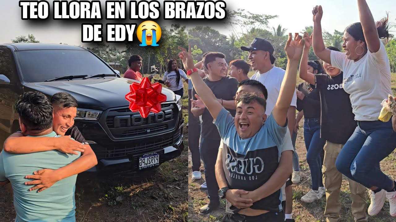 Esta Fue La Reaccion De Todo El Grupo Al Ver El Carro Nuevo🎊TEO Empez0 A Llorar Al Ver El Carro😭