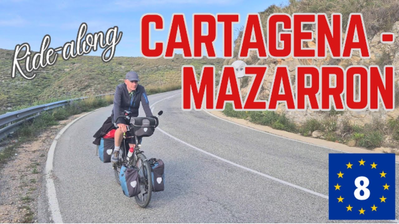 🚴 Ride-along: Cartagena - Mazarrón, Spain, EuroVelo 8 🌸🐢🔴🟡🔴 🇪🇸