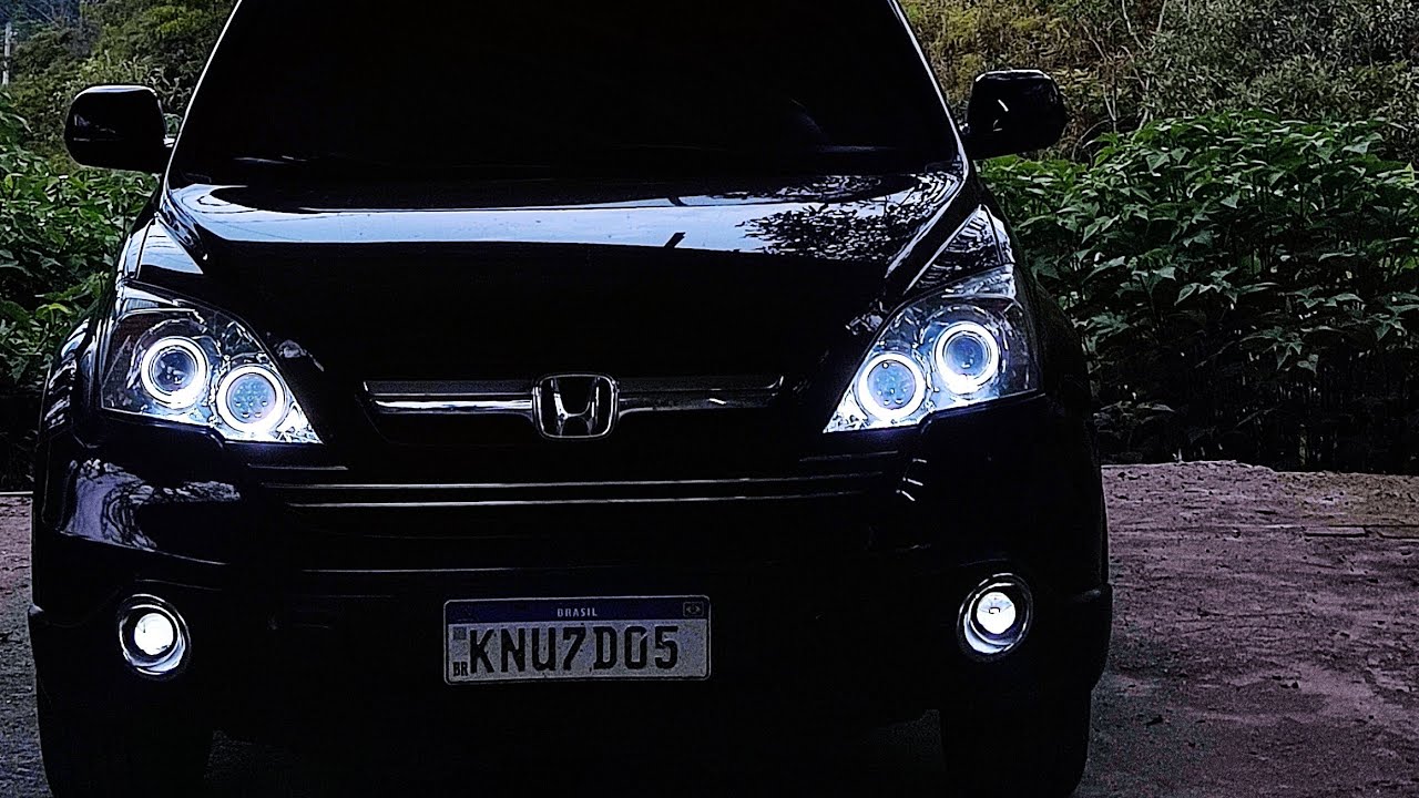 Honda crv farol BI led e angel eyes + revitalização