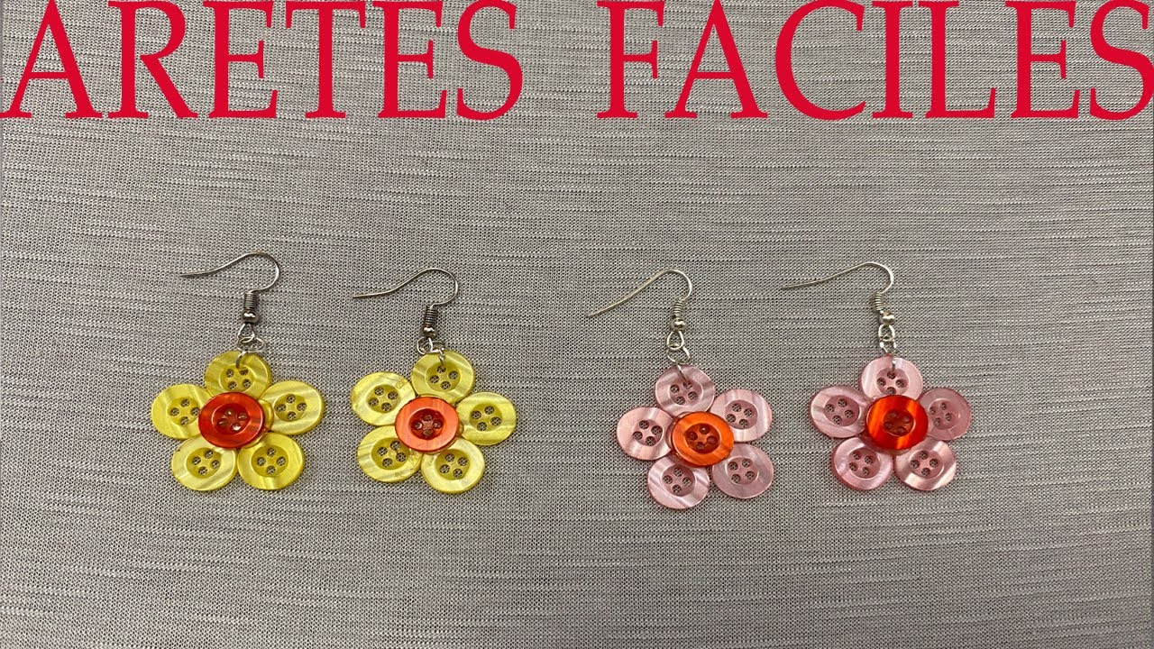 COMO HACER ARETES FACILES Y BONITOS ♻️💍