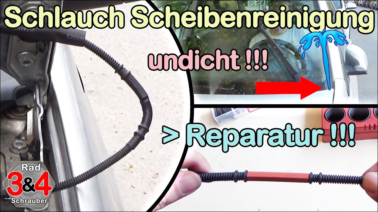Scheibenwaschanlagen Schlauch undicht, Reparatur des Wischwaschanlagen Wellrohr einfache Reparatur