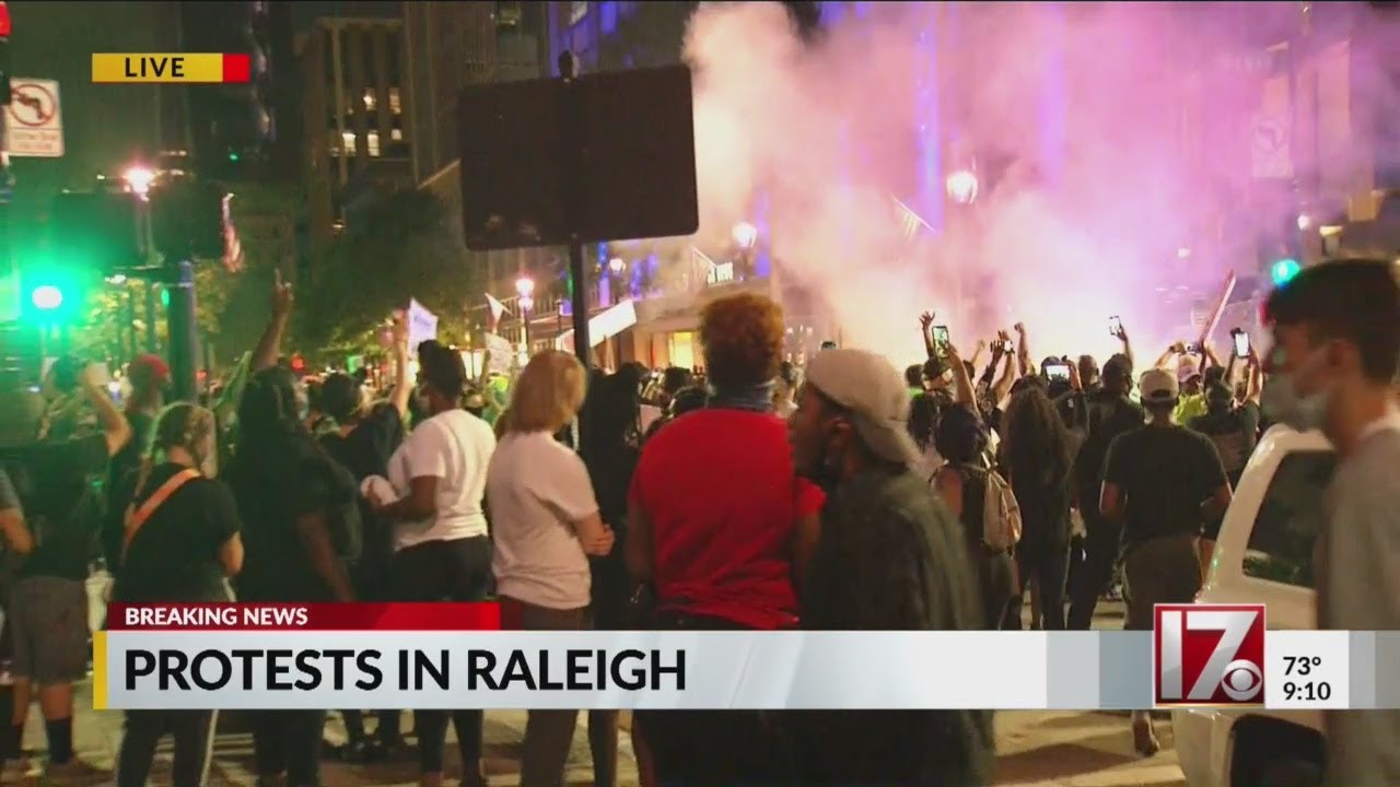 Clashes between Raleigh protesters and police trigger tear gas deployment