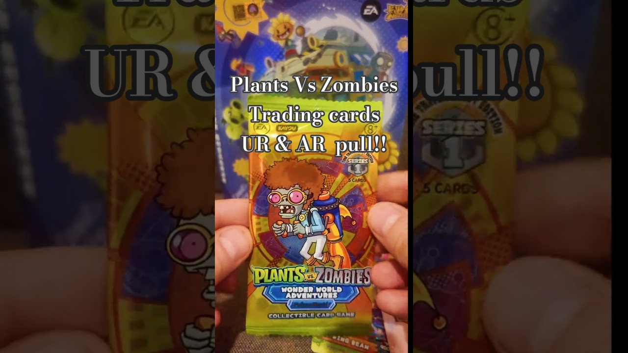 Plants vs. Zombies TCG cards: FINALLY an AR! and an UR! rarity card pulled 