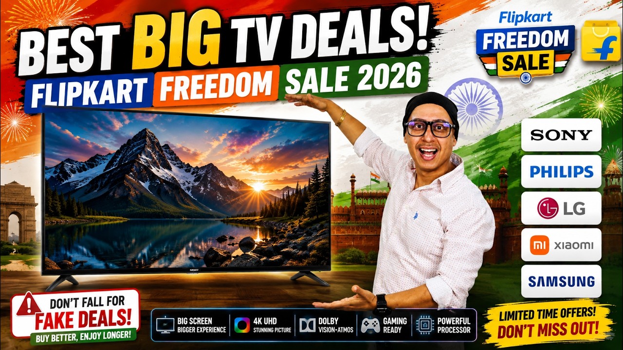 Распродажа Flipkart Freedom Sale 2026 🔥 Лучшие предложения на большие телевизоры | Sony BRAVIA 3 ...