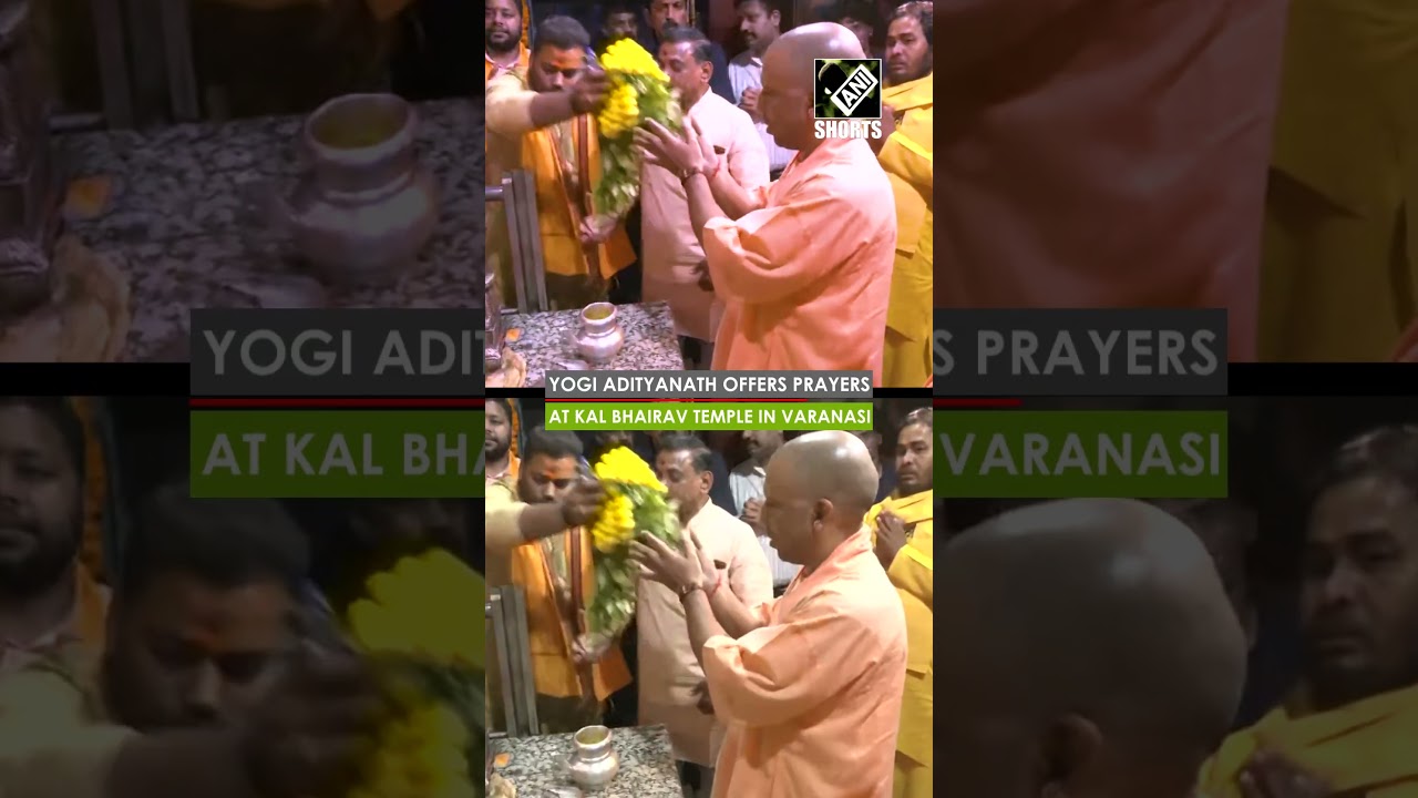 UP CM Yogi Adityanath offers prayers at Kal Bhairav Temple in Varanasi