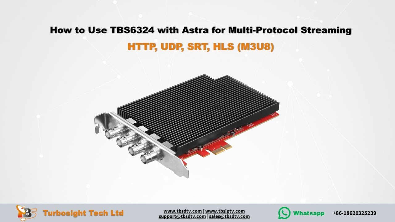 How to Use TBS6324 with Astra for Multi-Protocol Streaming | HTTP, UDP, SRT, HLS (M3U8)