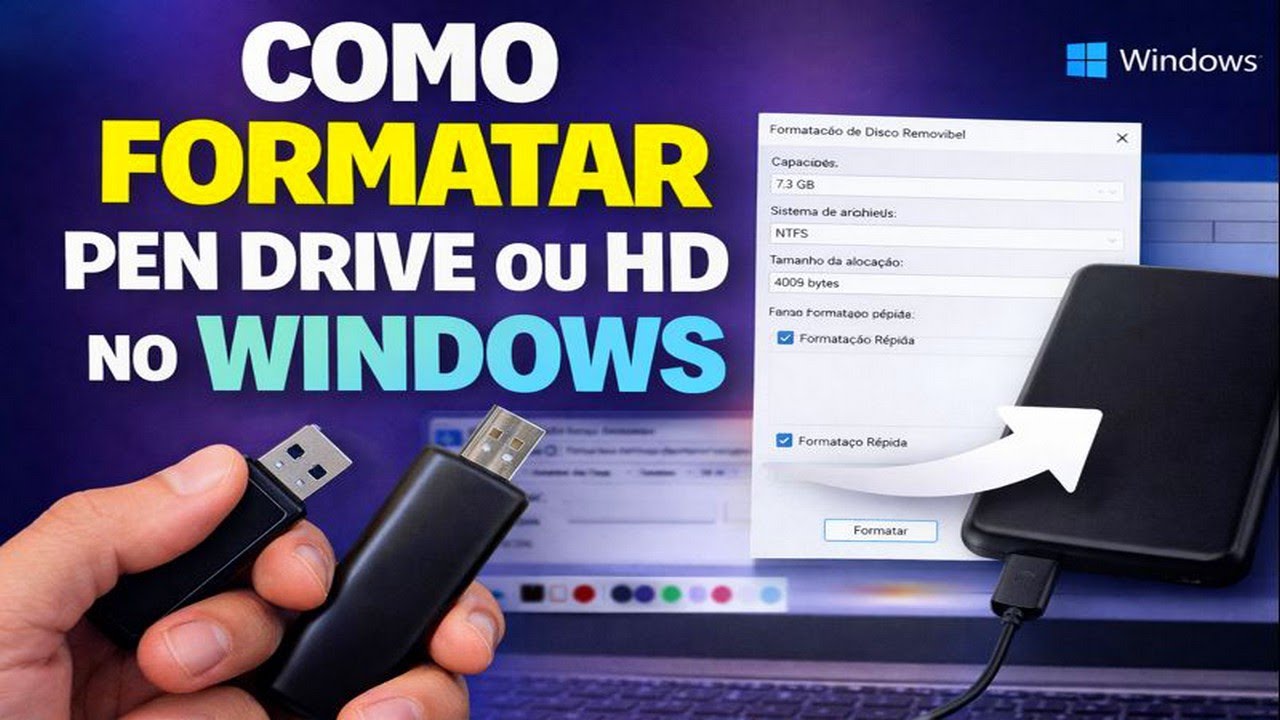 COMO FORMATAR PEN DRIVE OU HD NO WINDOWS R&Aacute;PIDO