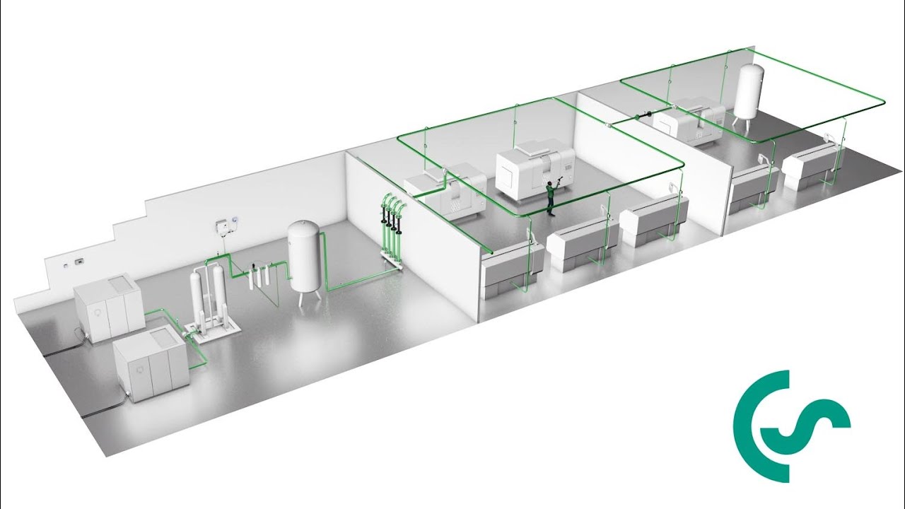 How to implement a complete compressed air monitoring system within an industrial environment?