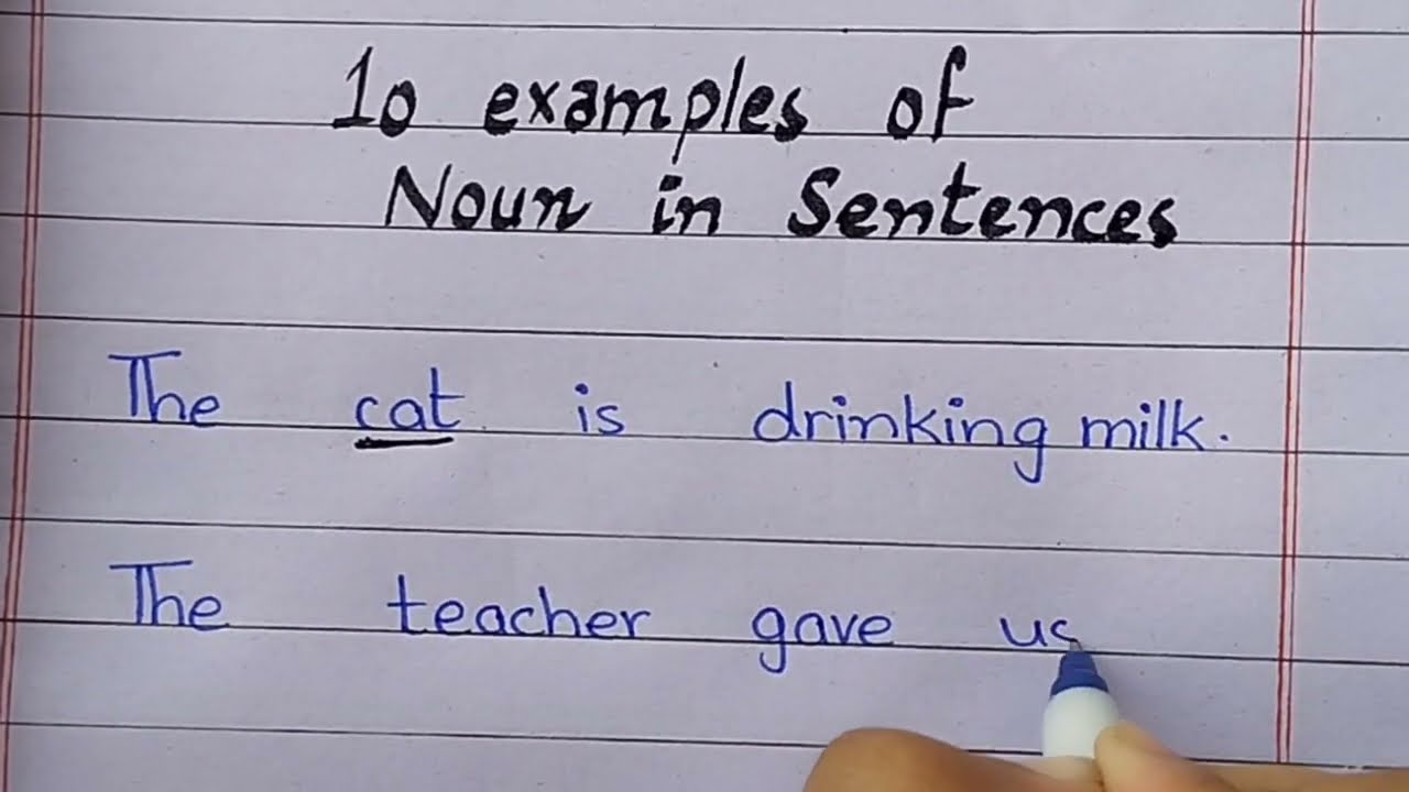 Examples of nouns in English| 10 examples of nouns in sentences| English grammar 
