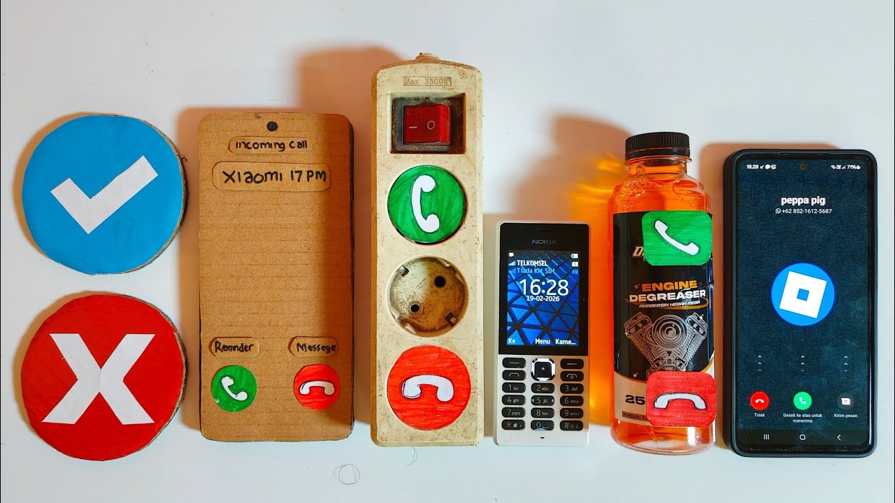Incoming Call on Only Button, Xiaomi 17 pro, electric plugs,Nokia 150,Water Bottle,Galaxy A56 Roblox