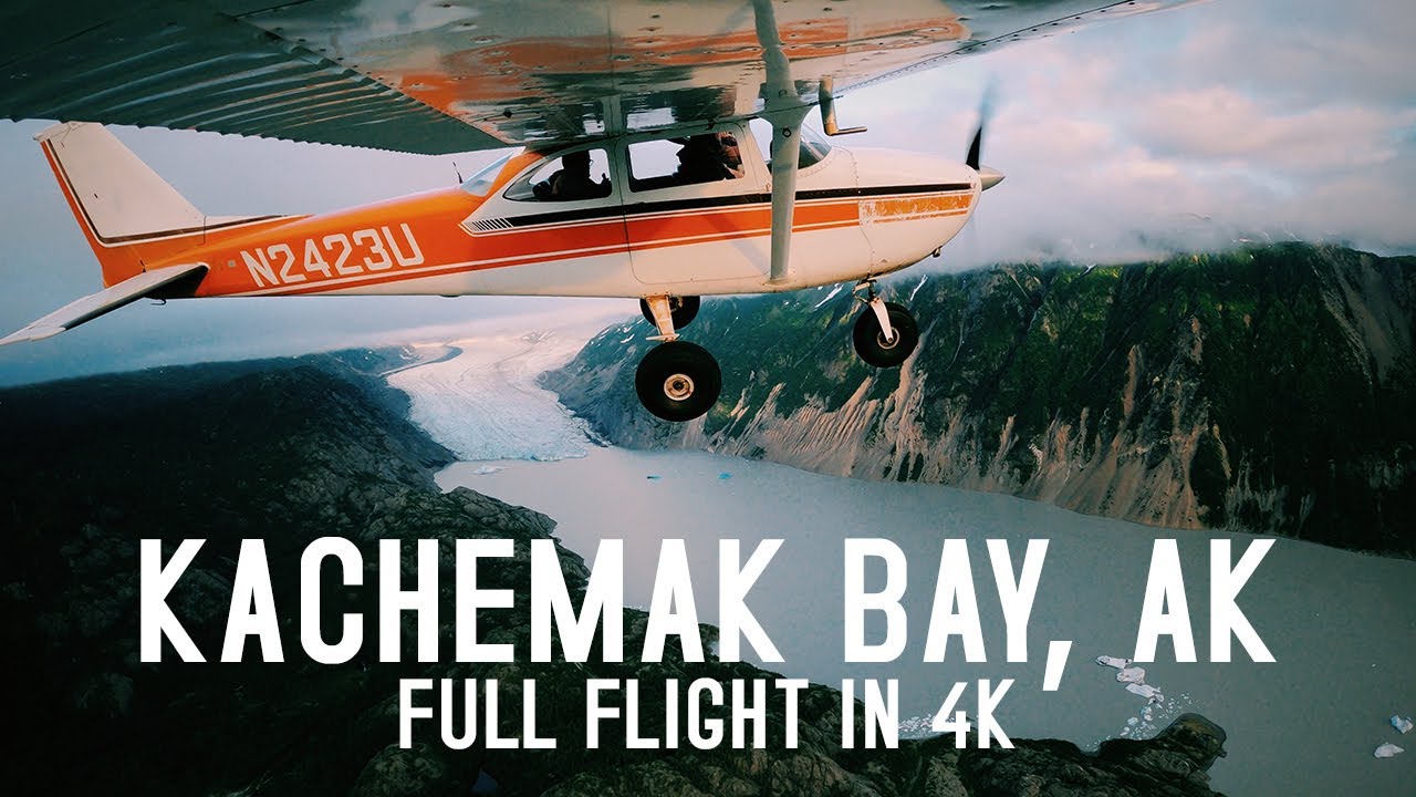 Full Length Flight | Take Off and Landing | Kachemak Bay, AK in 4K